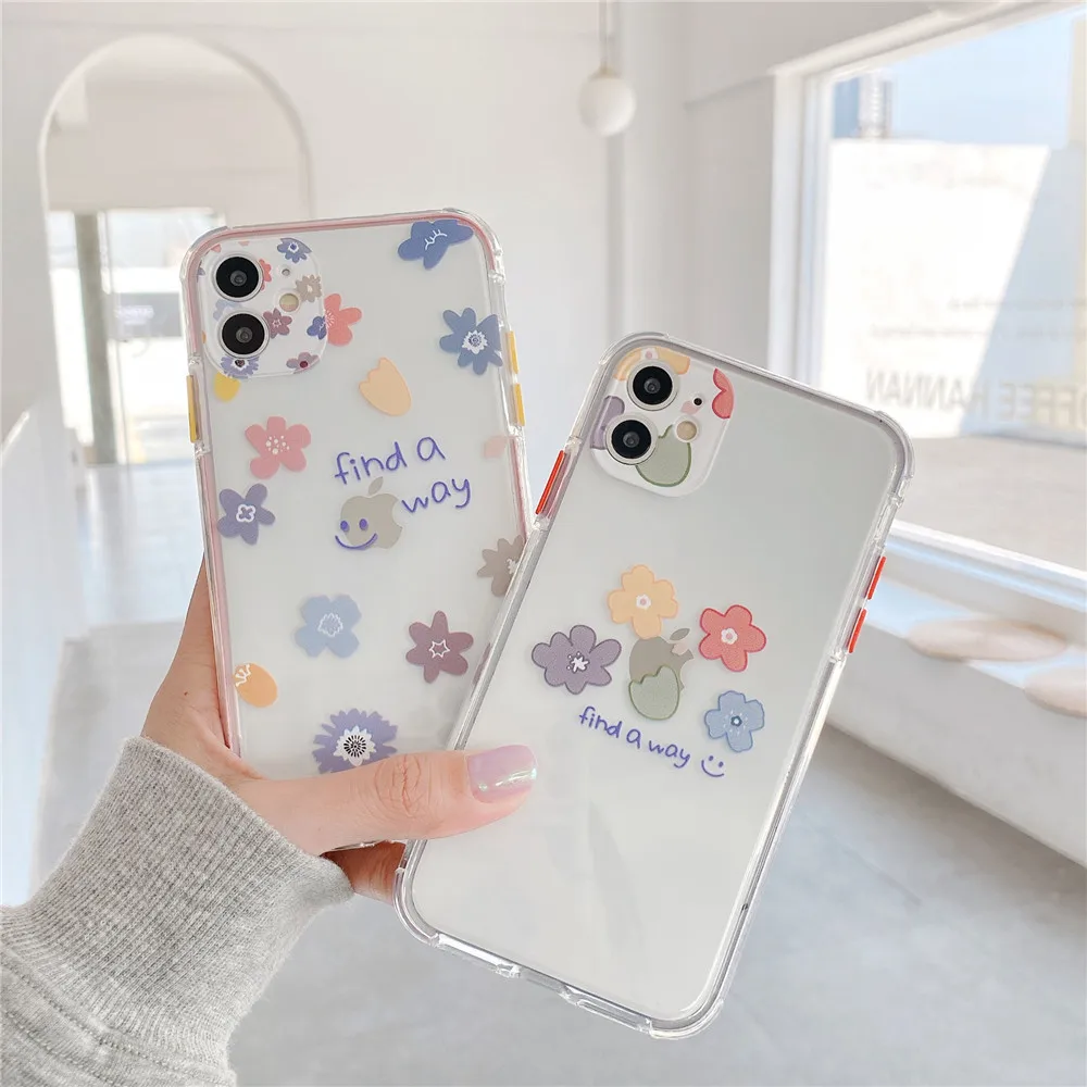 ORYKSZ Модный милый чехол для телефона с цветами iPhone 11 Pro MAX X XS XR 7 8 plus противоударный