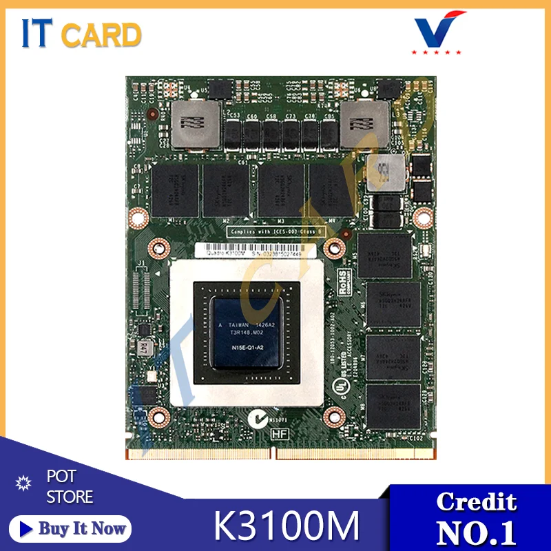 Quadro K3100M K3100 GDDR5 4GB Video Graphics Card