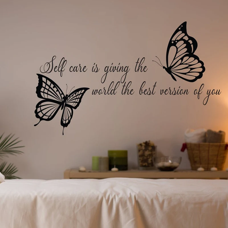 

Wall Decals Spa Therapy Beauty Decal Vinyl Sticker SPA Beauty Salon Art Home Decor Spa Art Wellness butterfly wall decor 2331