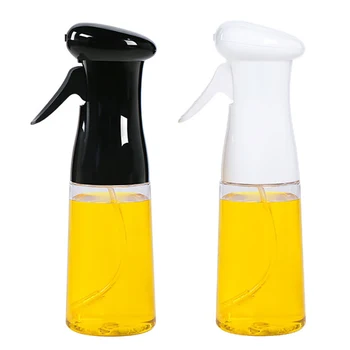 

2Pcs Oil Spray Bottle Cooking Baking Vinegar Sprayer Barbecue Spray Bottle 200Ml Plastic Material Black+White
