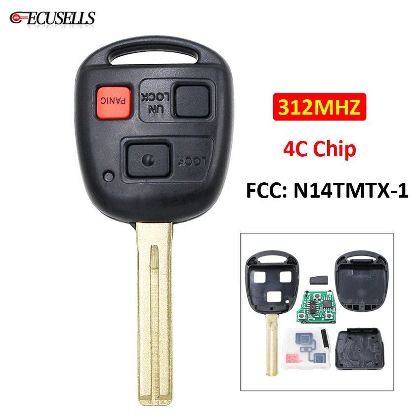 3х кнопочный флуоресцентный чип 312 МГц 4C для Lexus RX300 1999-2003 ФКС ID: | Автомобили и