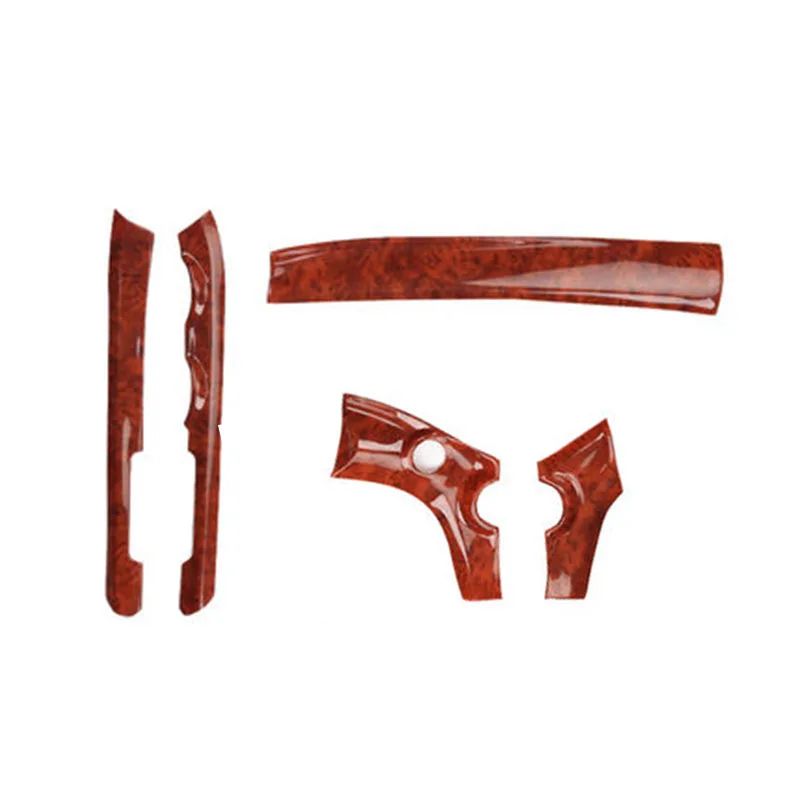 5Pcs/set Car Center Control Gear Box Both Sides Trim Cover Dashboard Co-pilot Decoration Strip For Toyota Highlander