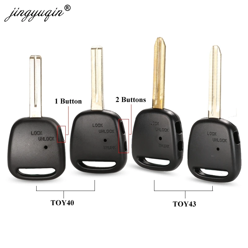 Чехол для ключа с боковой кнопкой jingyuqin 1/2 TOYOTA Carina Estima Harrier Previa Corolla Celica чехол TOY43/Toy40