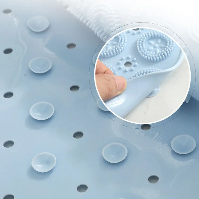 Round Non-slip Anti-mold Bath Mats 55x55 Cm, Machine Washable Bathroom Mat  With Suction Cup, Antibacterial, Children's Shower Mat With Drainage Holes