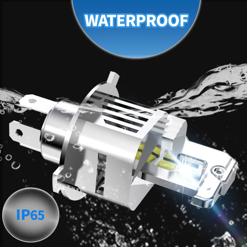 12V H4 CSP 5530 светодиодный SMD белые Противотуманные фары Дневные Фары Светильник головной светильник фар дальнего света лампы чистого белого цвета, 5000LM Цвет Температура 6000k