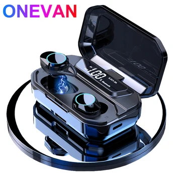 

New G02 V5.0 Bluetooth Stereo Headset Wireless IPX6 Waterproof Touch Headset 3300mAh Large Capacity Battery Type-c Charging Box