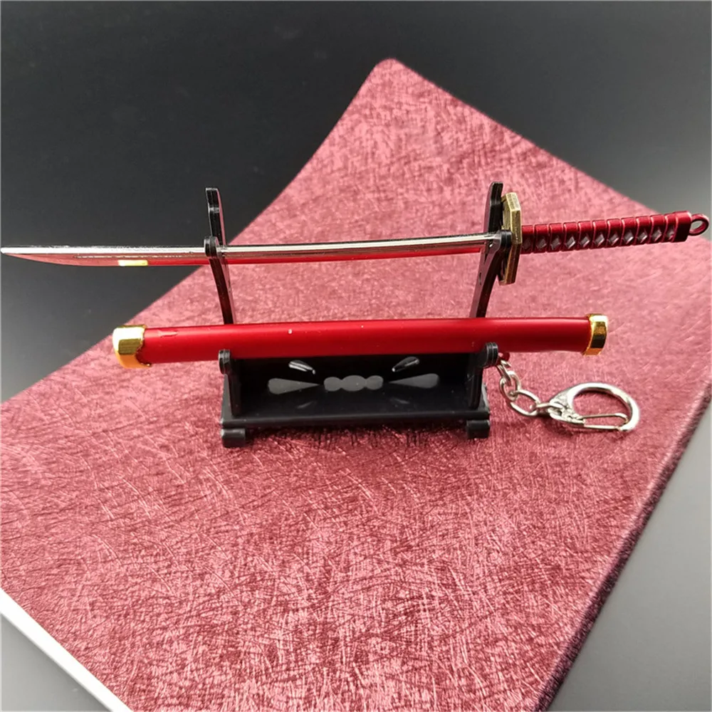 ONE PIECE Special Roronoa Zoro Sword Keychains Buckle With Toolholder Scabbard Katana Sabre Car Key Chains Gift Keyrings Q-053