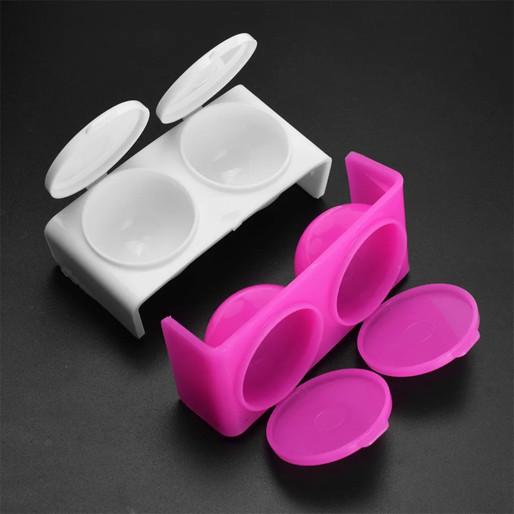 2 Pieces Nail Art Pen Brush Cleaning Tool Nail Brush Remover Washing Cup Bottle Empty Container Cleaner Cups Set
