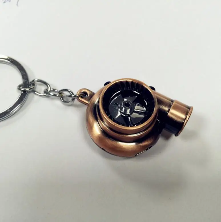 Hellaflush стиль турбо брелок USB зарядка светодиодный автомобильный турбинный брелок JDM декоративные автомобильные аксессуары - Название цвета: Copper