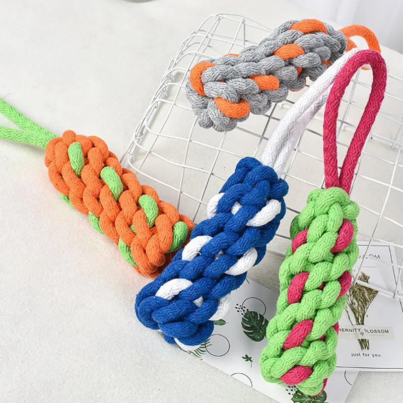 Игрушки для домашних животных, зубы, устойчивые к укусам, хлопковые игрушечные собаки на веревке, интерактивные игрушки для домашних животных, игрушки для собак с ручкой, тренировочные принадлежности, Jouet Chien