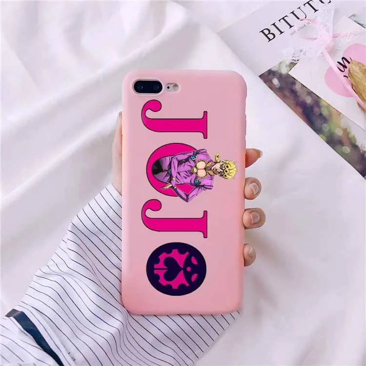 JOJO'S Необычные Приключения над небом JoJo аниме аксессуары для телефонов Чехол оболочка для iPhone XR XS MAX X 8 7 Plus 6 5S 11 Pro