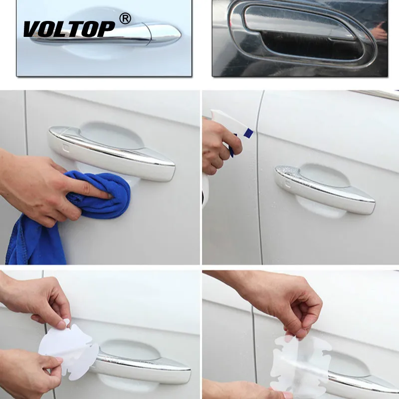 

4Pcs/LOT Handle Protection Film Car Sticker Exterior Transparent Sticker Automotive Auto Accessories Car Styling