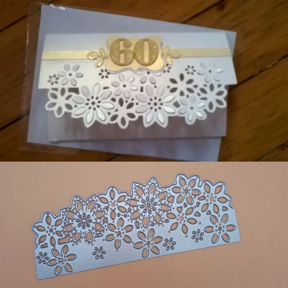 Laющих flor de corte металлические данные скрапбукинг трафарет для альбума папиль