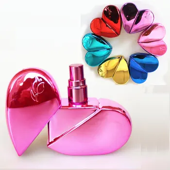

25ml Heart Shaped Glass Perfume Bottles with Spray Refillable Empty Perfume Atomizer and Classic Style 6ML For Portable upgrade