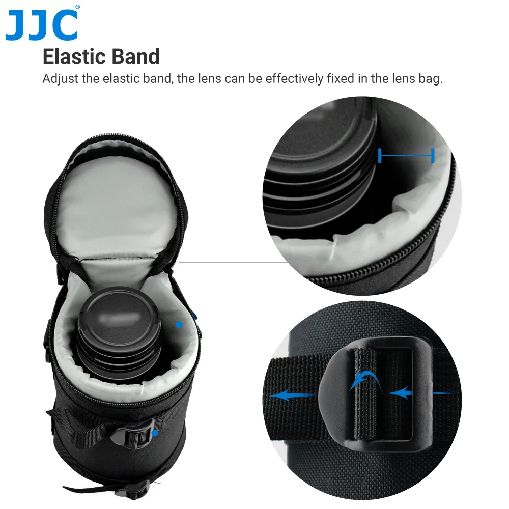 Jjc Lente da Câmera Bolsa & Cinto Case Lente à Prova Impermeável Água Bolsa de Armazenamento para Canon Nikon Sony Fujifilm Dslr Mochila Fotografia Acessórios - Image 5
