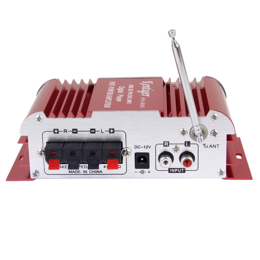 DC12V Hi-Fi MP3 Power Amplifier With USB SD/MCC Port Remote For Microphone