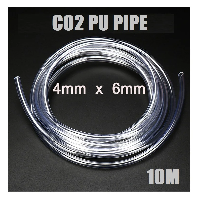 

10m Aquarium CO2 hose pipe 4 * 6mm air tube, high CO2 pressure thick silicone tube, environmentally friendly non-toxic air tube