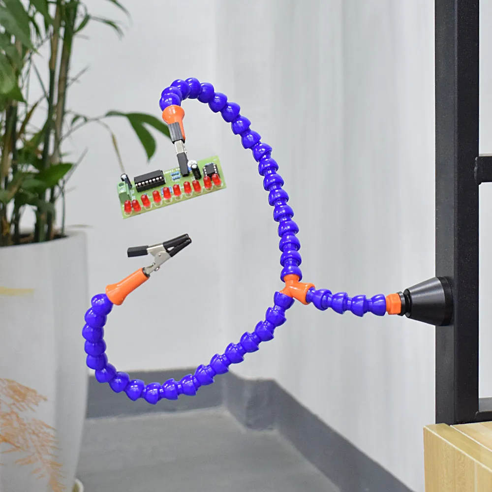 NEWACALOX Soldering Holder Soldering Third Hand Magnetic Y-type Flexible Arm for PCB Fixture Helping Hands Welding Repair Tool