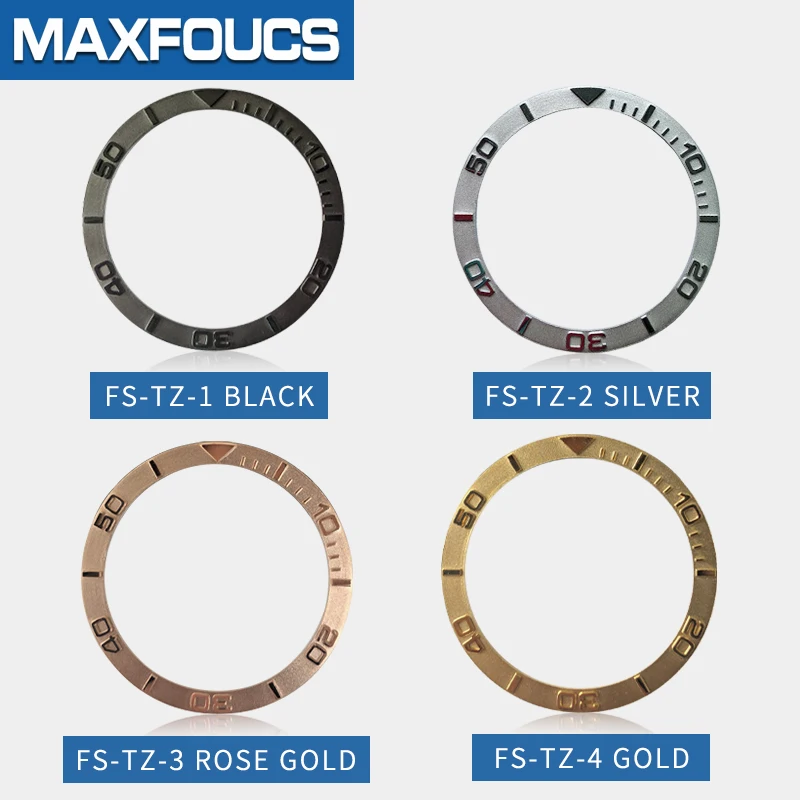 Flat Brass Bezel Insert 38*31.5mm MOD Parts For SKX007