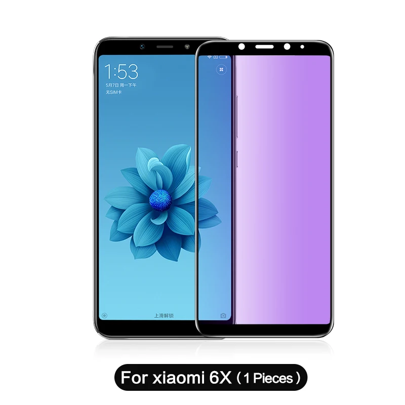 SmartDevil для xiaomi 8 стеклянный протектор экрана для xiaomi Note 7 mi 9 mi 5 mi 8 SE полное покрытие взрывозащищенный Анти синий свет - Цвет: for xiaomi 6X