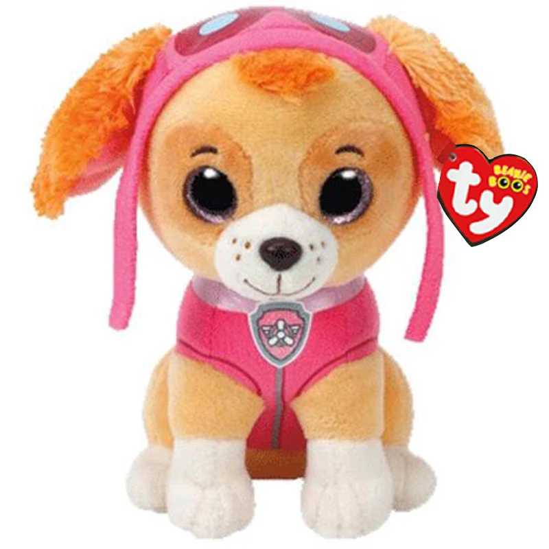 

Original Ty Beanie Boos Cute Animals Skye The Dog Plush Toy Plus Size 40cm