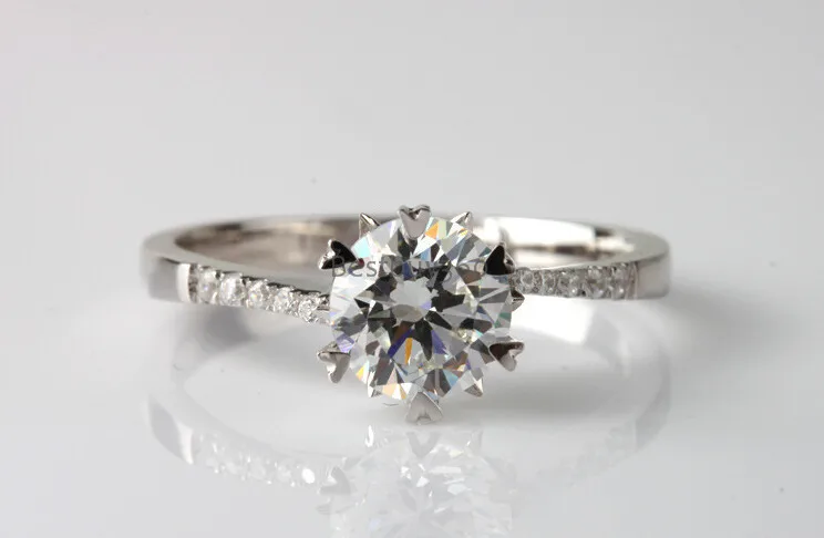0.5ct 925 пробы Серебряное кольцо рука скручивание Снежинка помолвка синтетический Диамант кольцо гравировка имя S925 Кольца(JSA