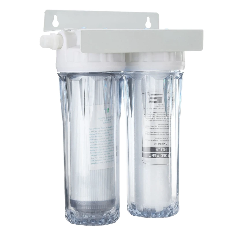

EASY-10 Inch Dual Dual Reverse Osmosis Faucet Tap Water Filter Health Purifier Cartridge Home Kitchen