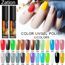 Zation 5 ミリリットルジェルネイルポリッシュシリーズ長期的な 52 色 Uv ジェルポリッシュワニス純粋な色ネイルアート DIY デザイン(China)