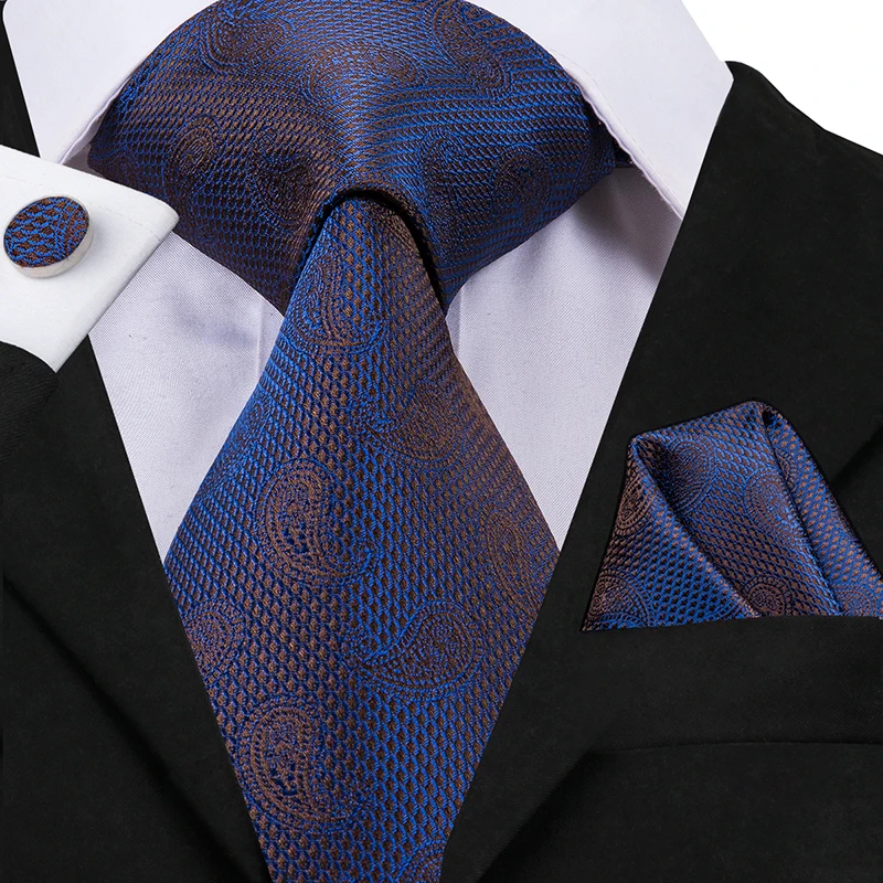 SN-3048 Hi-Tie классический серый галстук для мужчин Шелковый жаккардовый тканый галстук Hanky запонки набор для мужчин дизайнерские модные шелковые галстуки SN-1466 - Цвет: SN-3048