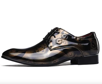 

ShowMyHot Men Coiffeur Oxford Shoes Italian Elegant Wedding Shoes Men Formal Evening Dress Shoes For Men Patent Leather Dress
