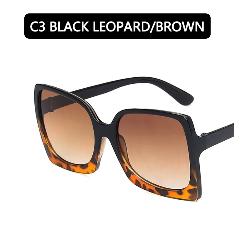 30Montaigne SU Lunettes de soleil carrées oversize noires