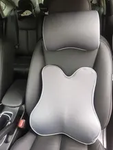 Almohada de cuello para coche, reposacabezas Universal, soporte de viaje, cojín de masaje, funda de tela, asiento, silla, cabeza suave de espuma viscoelástica