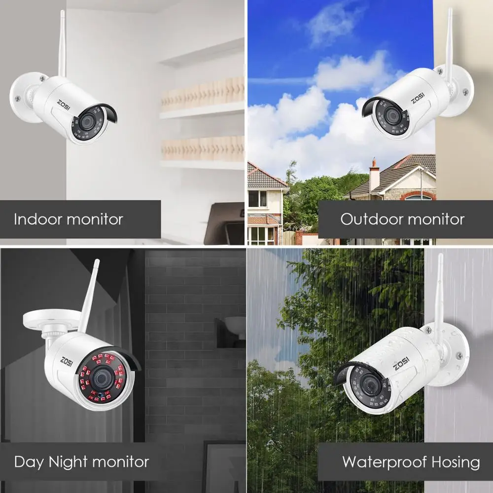 ZOSI 960P 8CH CCTV система 1080P NVR 1.3MP ИК Открытый P2P Беспроводной Wifi IP CCTV камера система безопасности комплект видеонаблюдения 1 ТБ HDD