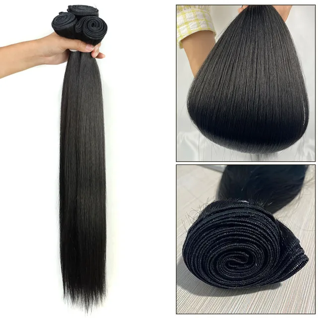Bone Straight Hair Bundles Extensions Ombre Hair Bundles 28-36Inch Super Long Hair Synthetic Straight Hair Full to End 1B