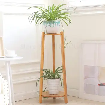 

Creative Flower Stand Living Room Interior Multi-layer Flower Stand Bamboo Balcony Floor Flower Pot Stand Garden Flower Shelf