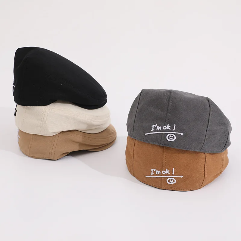 Doitbest Fashion Baby Hat Spring Handsome Cotton Girl Boy Cap Beret Elastic Kids Hat Baby Accessories for 2 to 5 Years old leather beret hat mens