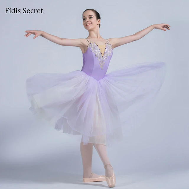 Purple Professional Romantic Tutu,Girls Ballerina Soft Tulle Dress,Ballet  Length Skirt for Women Stage Performance Dance Wear - AliExpress