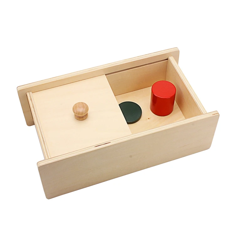 Los niños Montessori tem aprender juguetes de madera 4 unidades ropa Box 