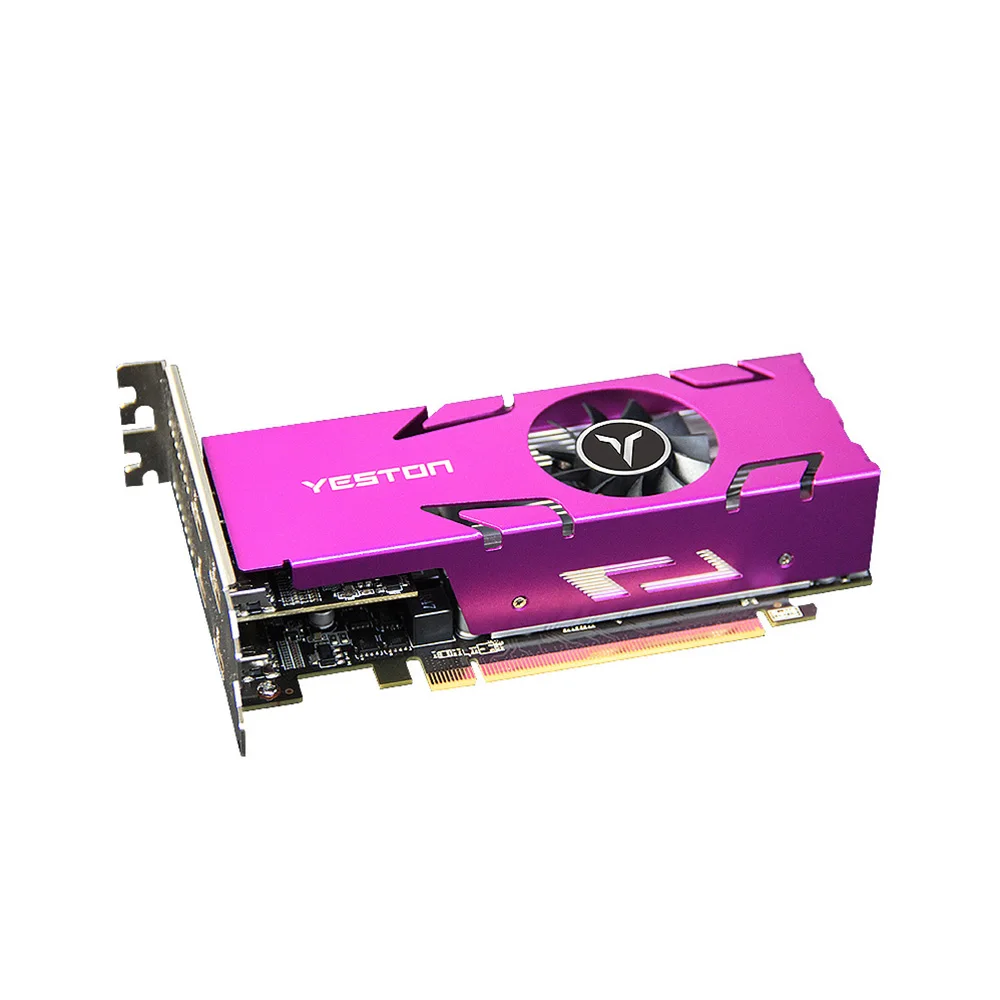 Yeston Display Graphics Card RX550 4G D5 LP/4HDMI/D5/4HD GA Radeon Chill 4GB Memory GDDR5 128Bit 6000MHz VGA + HD + DVI-D GPU