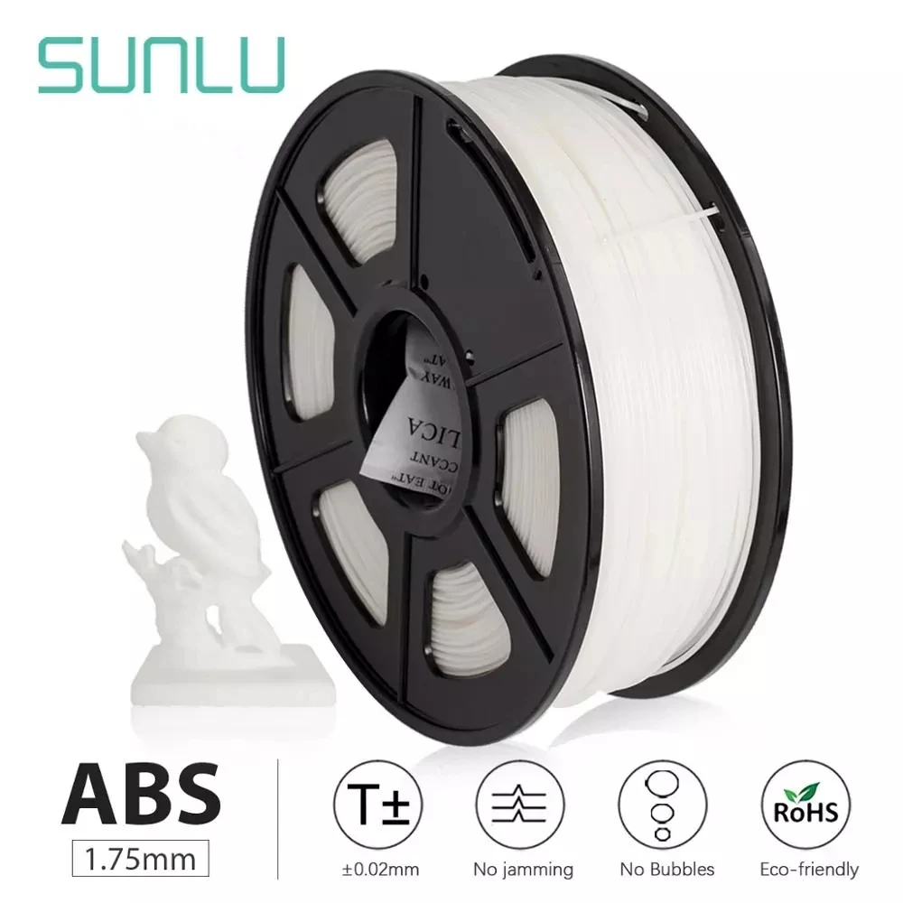 

SUNLU 1KG 1.75MM ABS filament fast delivery colorful filament spool wire reprap 3D printer 1.75mm 1KG per roll