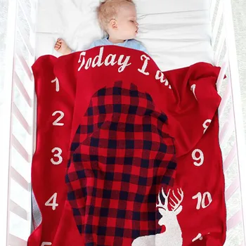 

Spring Autumn Winter Infant Baby Boy Girl Cartoon Knit Commemorate Blanket Newborn Baby Quilt Boys Girls Hold Blanket