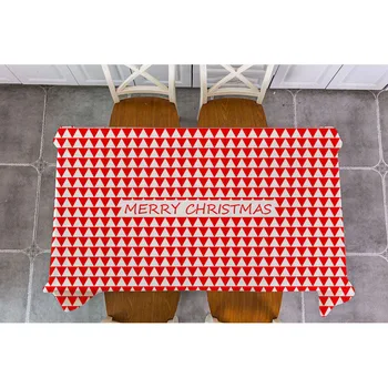 

Christmas triangle geometric decoration Table Cloth Cotton Linen geometry Tablecloth Dining Table Cover For Kitchen Home Decor