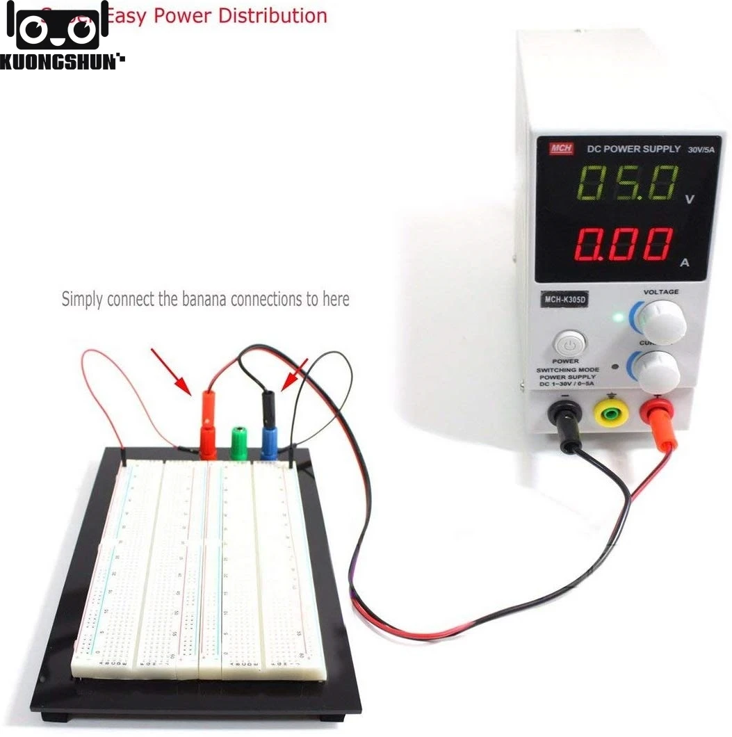 FOLWME 1660 Points ZY-204 Mini Prototype sans Soudure Planche /à Pain Protoboard PCB Universal Circuit Test Board Bricolage Outils Planche /à Pain