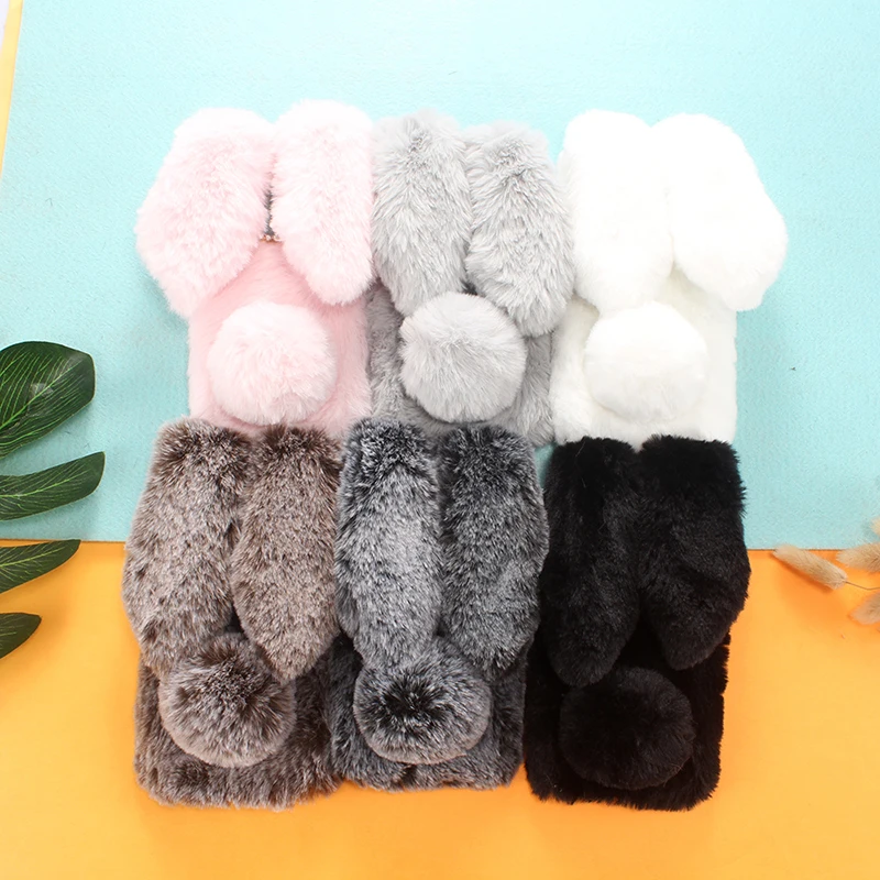 

DIY Soft Furry Hot Hand Rabbit Beautiful Style Cover Protect Phone Case For Vodafone Smart N10 V10 Skin TPU Silicone Etui