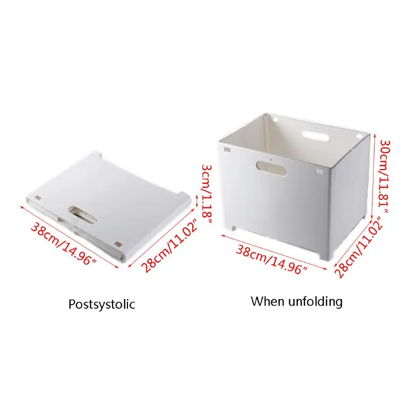 Folding Wall Mounted Clothes Storage Basket Collapsible Laundry Sundries Towels M68E