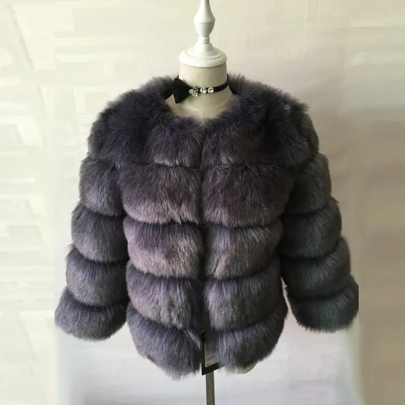 Темно-серый S-3XL норковые женские пальто зимняя верхняя мода розовая шуба из искусственного меха элегантная Толстая Теплая Верхняя одежда куртка из искусственного меха Chaquetas Mujer - Цвет: Темно-серый