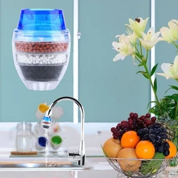 

Household Activated Carbon Water Filter Mini Kitchen Faucet Purifier Water Purifying Plant Filtration Cartridges
