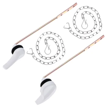 

2 Packs White Finish Front Mount Toilet Tank Flush Lever Handle Replacement for Most Front Mount Toilets