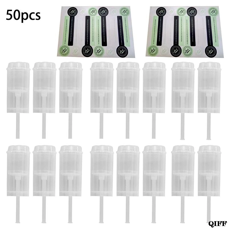 Круглая Форма Прозрачный Push-Up Cake Pop Shooter(Push Pops) пластиковые контейнеры с крышками, база и палочки, упаковка из 50