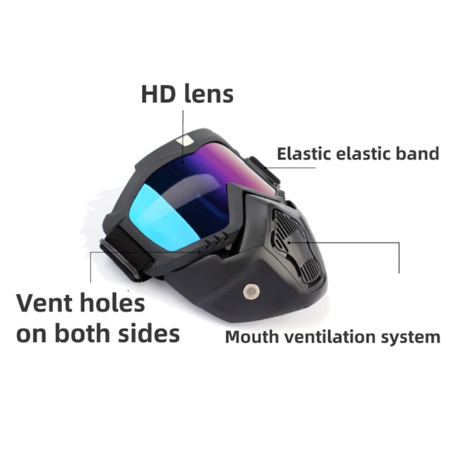 Tactical Full Face Goggles Mask Kids Water Soft Ball Paintball Air CS Go Toys Guns Shooting Games For Nerf Windproof Motor Skii 3